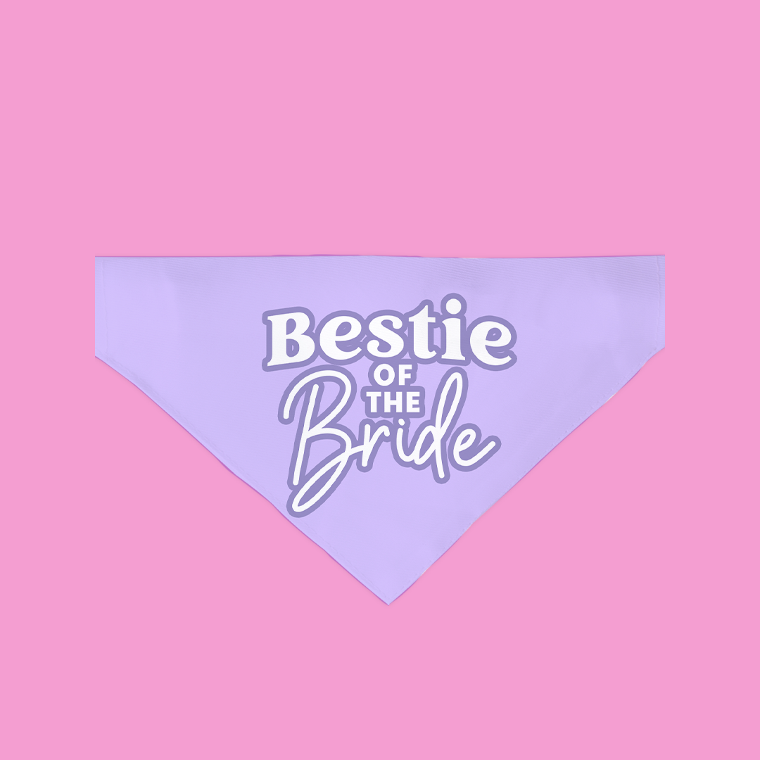 Celebrate Love with Our Bestie of the Bride Dog Bandana