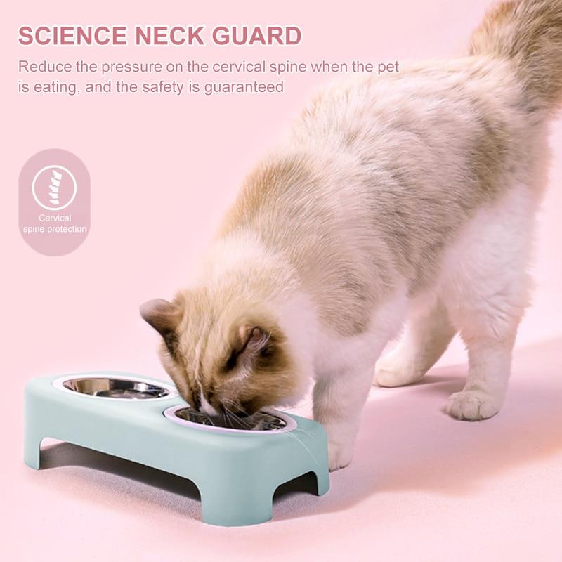 Enhance Your Pet's Dining Experience with Our Double Bowl Anti-skid Water Bowl