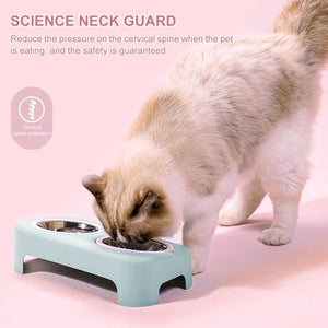 Enhance Your Pet's Dining Experience with Our Double Bowl Anti-skid Water Bowl