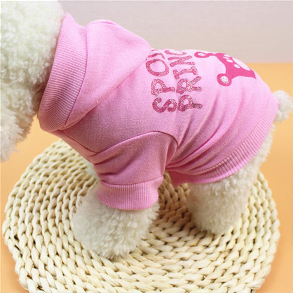 Princess Pink Hooded Cat Puppy Dog Clothes