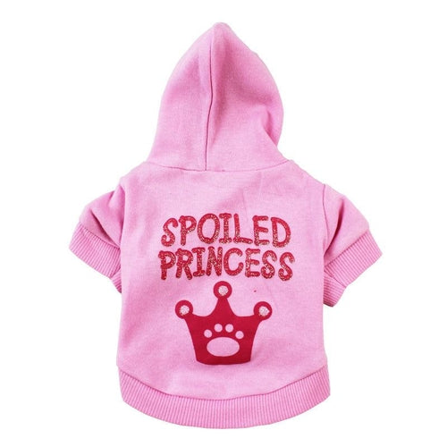 Princess Pink Hooded Cat Puppy Dog Clothes