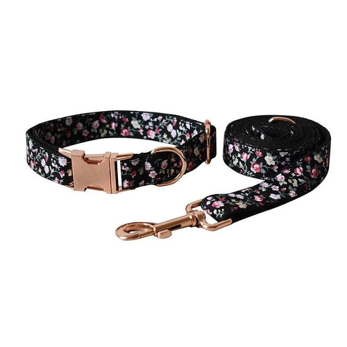 Stylish Floral Pet Leash And Collar Set