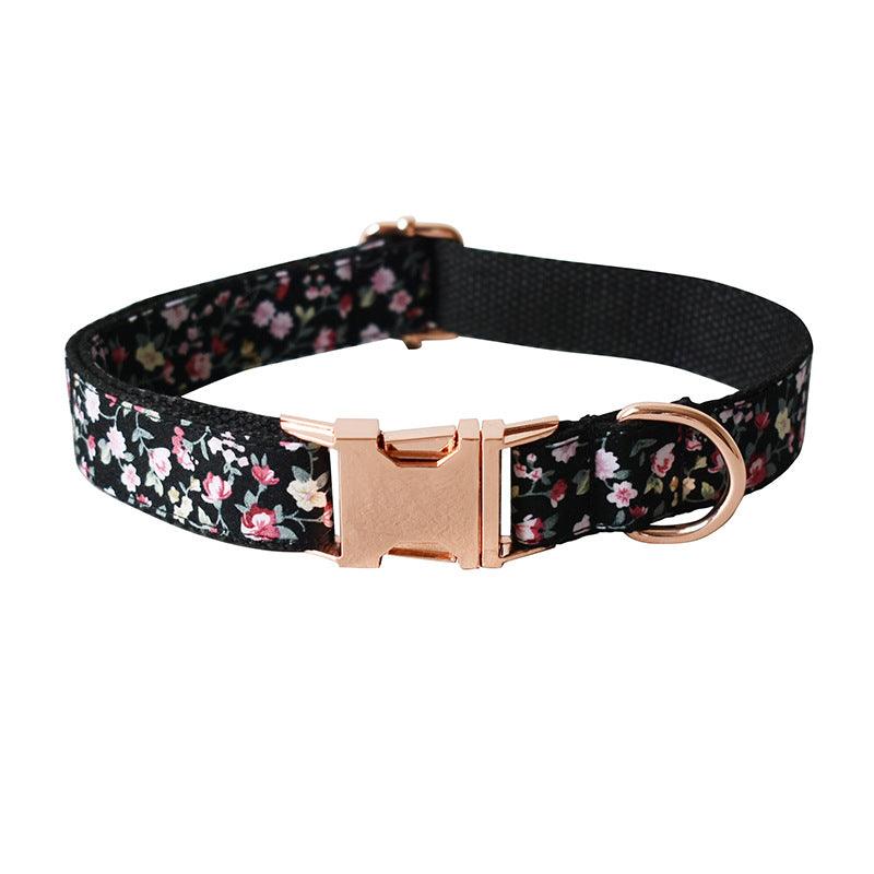 Stylish Floral Pet Leash And Collar Set