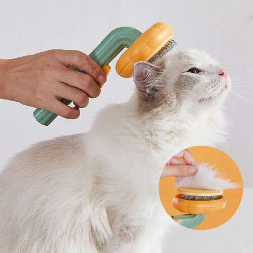 Pet Pumpkin Grooming Self Cleaning Slicker Brush