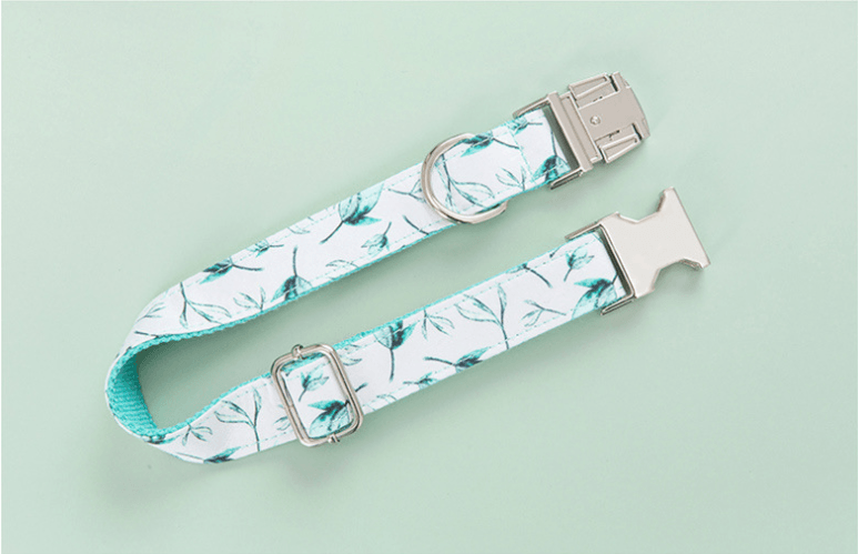 Tropical Leaf Bow Tie Leash Set