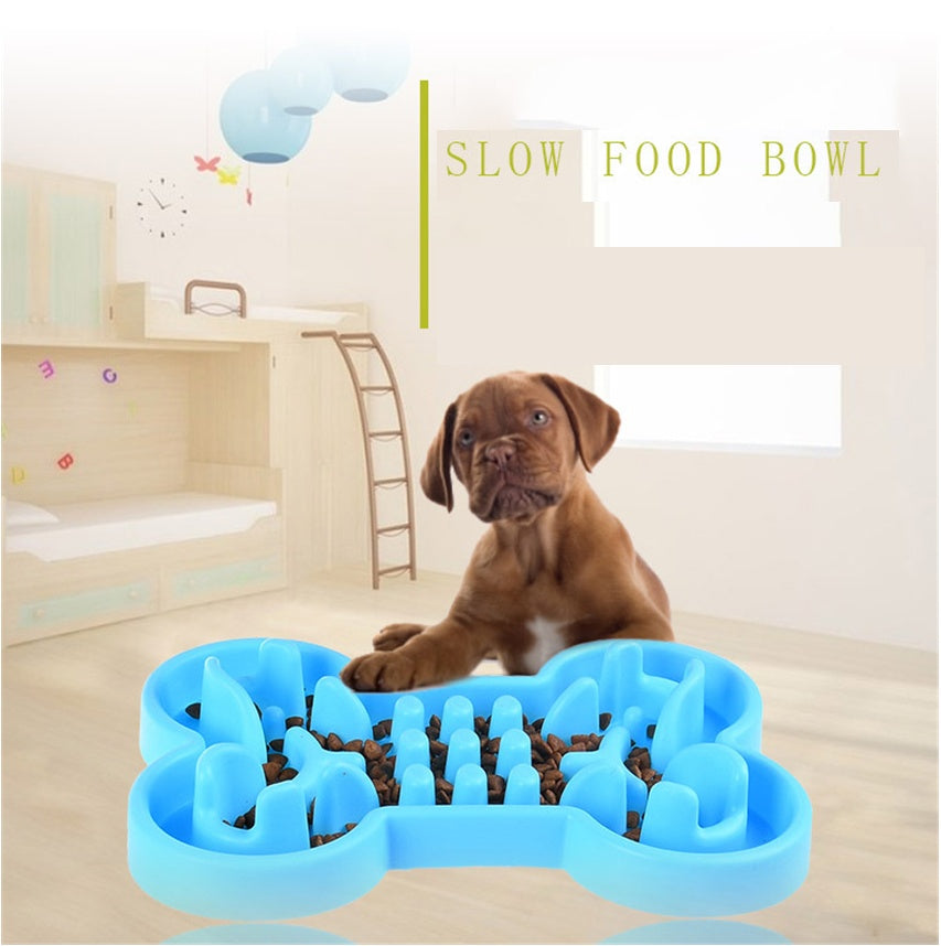 Pet Dog Slow Anti Choke Travel Bowl