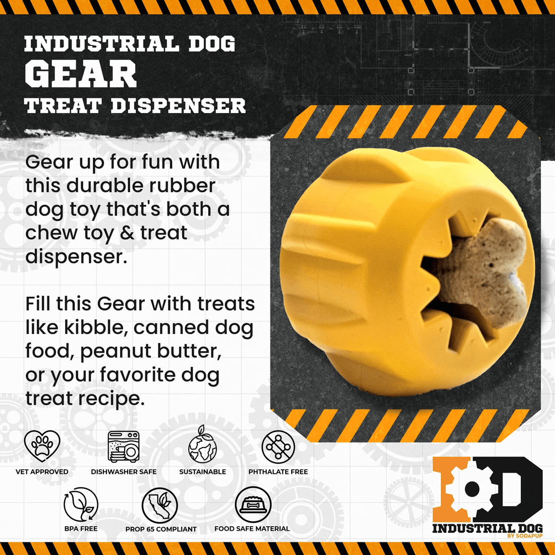 Durable Rubber Chew Toy for Dogs