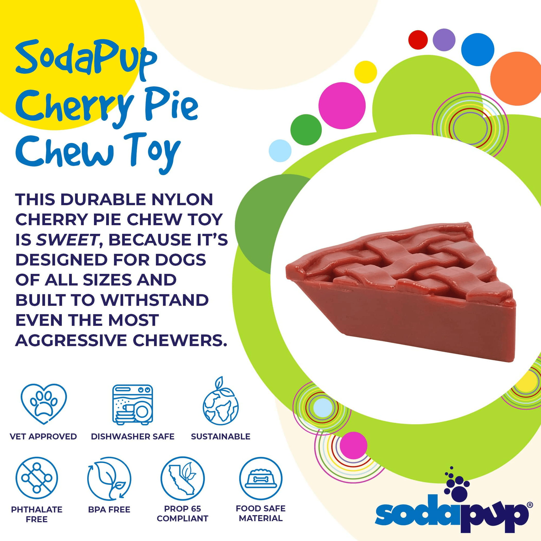 Ultra-Durable Cherry Pie Nylon Chew Toy