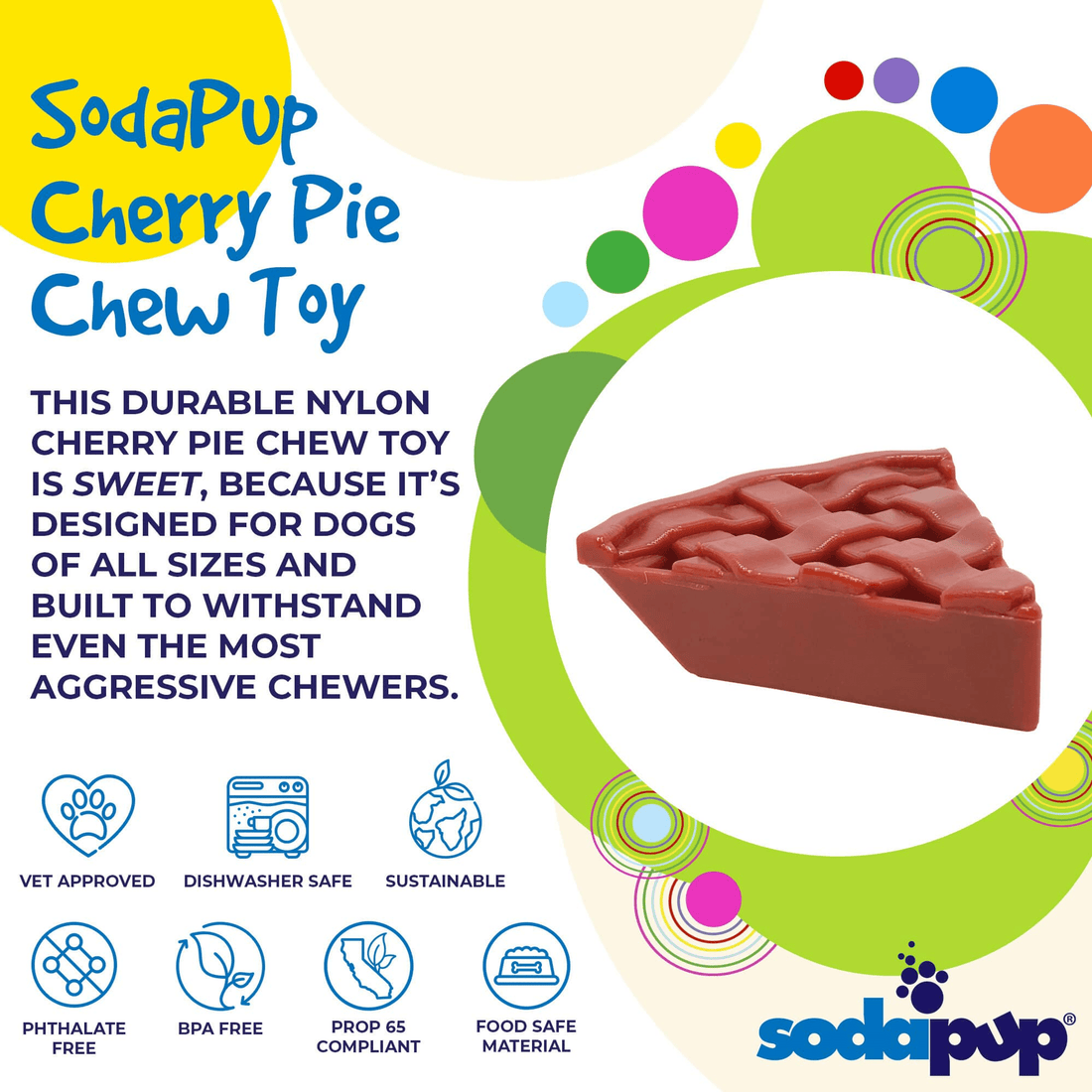 Ultra-Durable Cherry Pie Nylon Chew Toy
