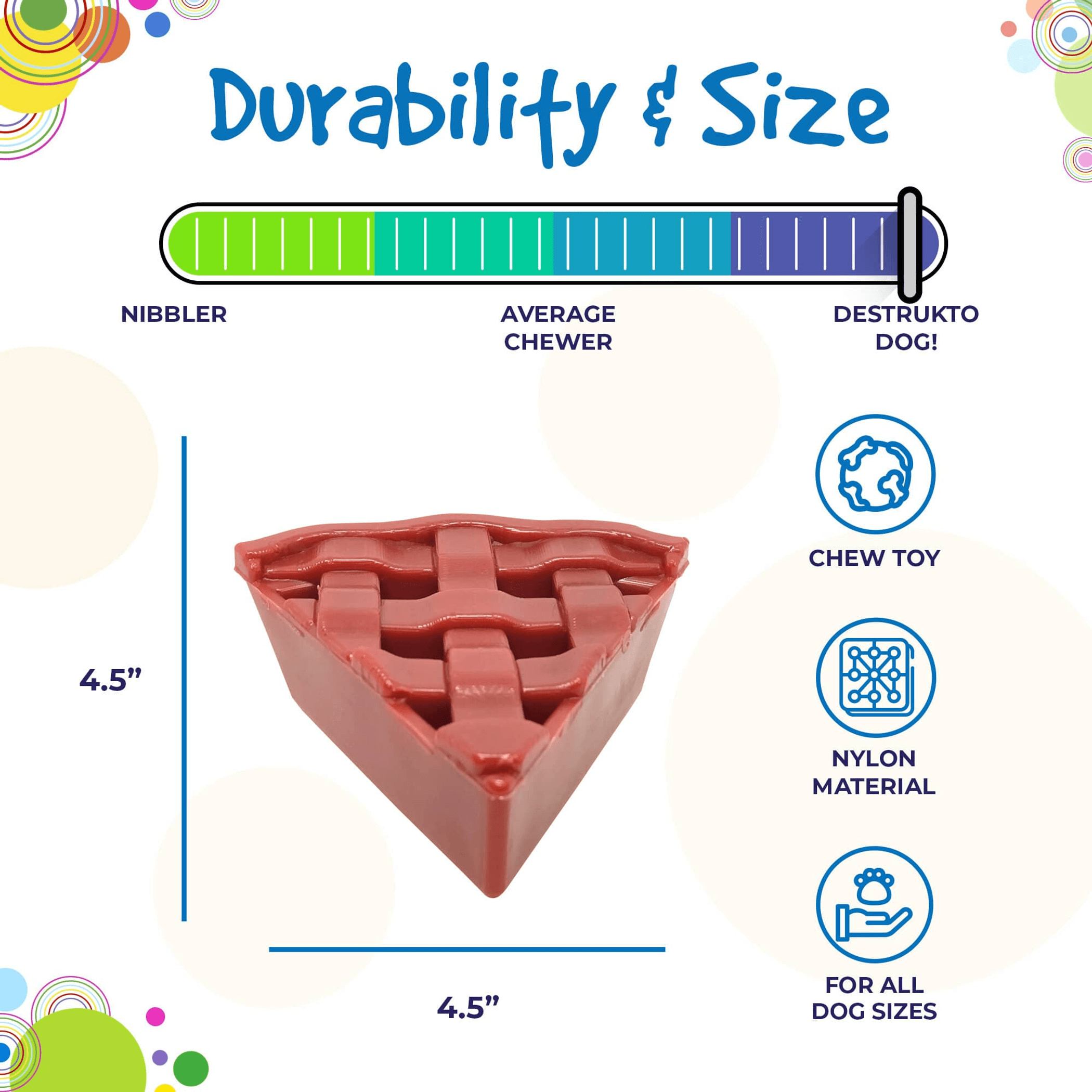 Ultra-Durable Cherry Pie Nylon Chew Toy