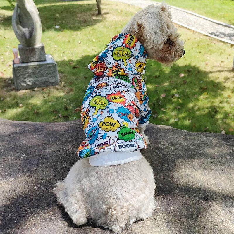 Graffiti Print Pet Hoodie