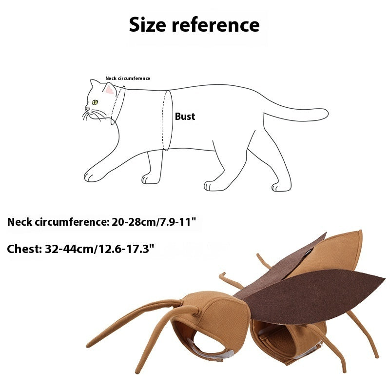 Cute Cat Cockroach Pet Costume