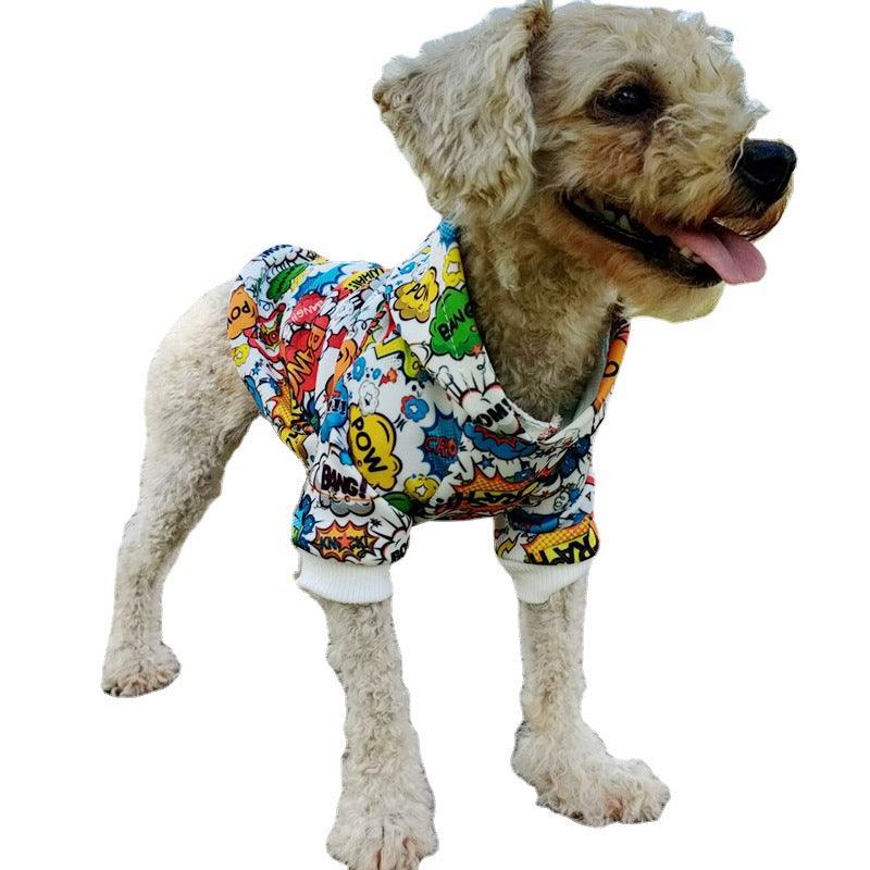 Graffiti Print Pet Hoodie
