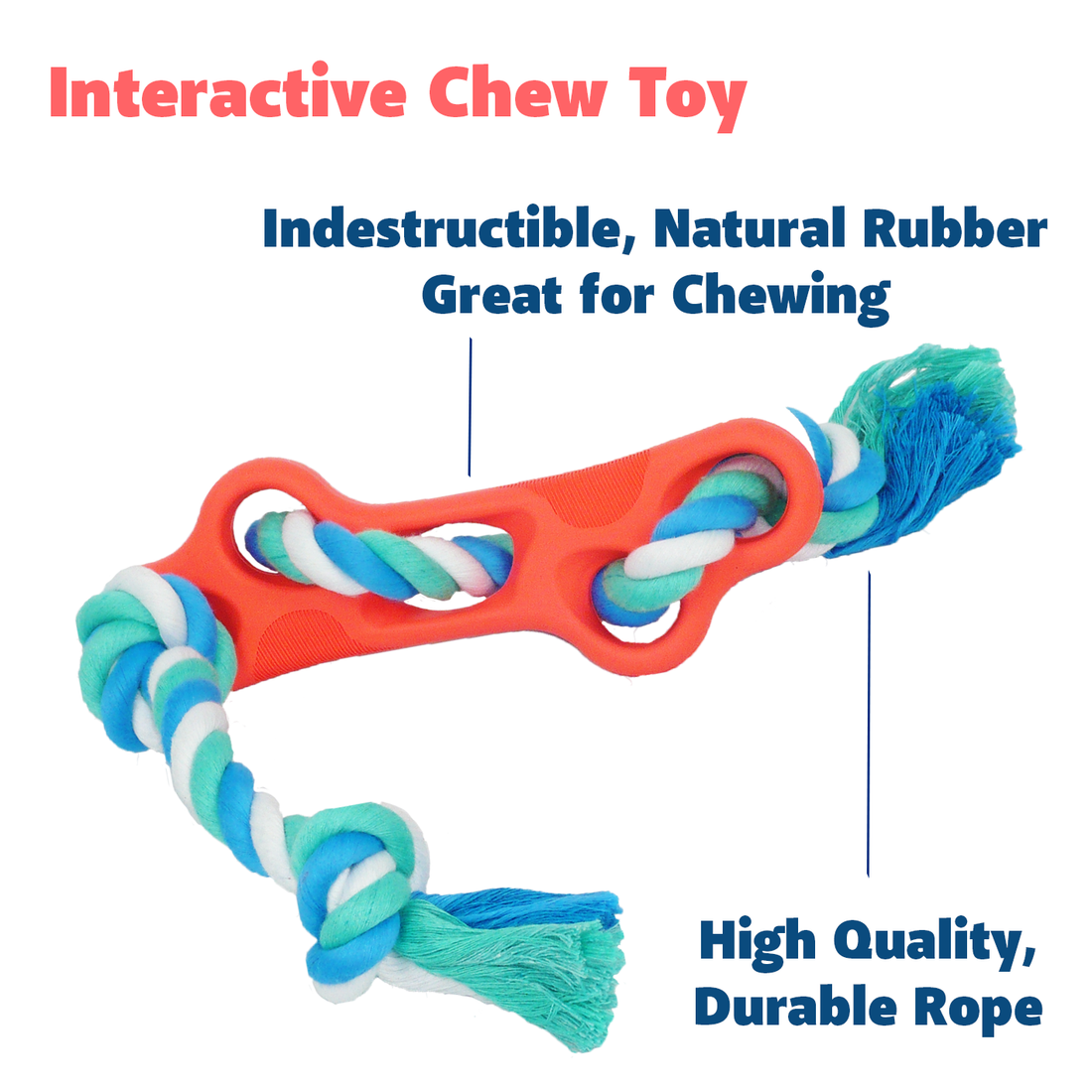 Rubber Bone Dog Chew Toy
