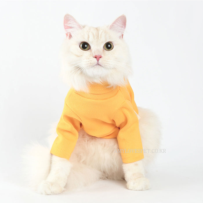 Pet Label Turtleneck Yellow Clothes