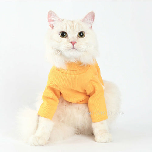 Pet Label Turtleneck Yellow Clothes