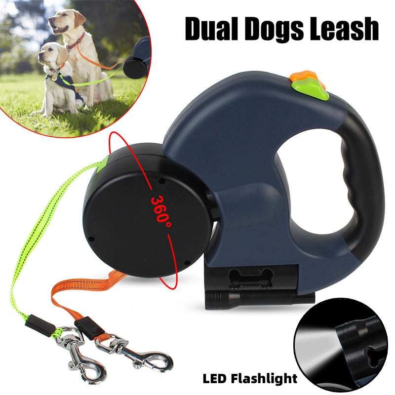 Retractable Dual Pet Lead Leash
