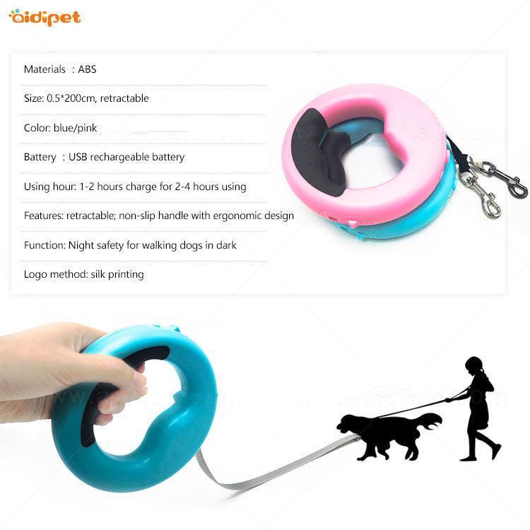 Automatic Pet Walking Leash With Led Lights