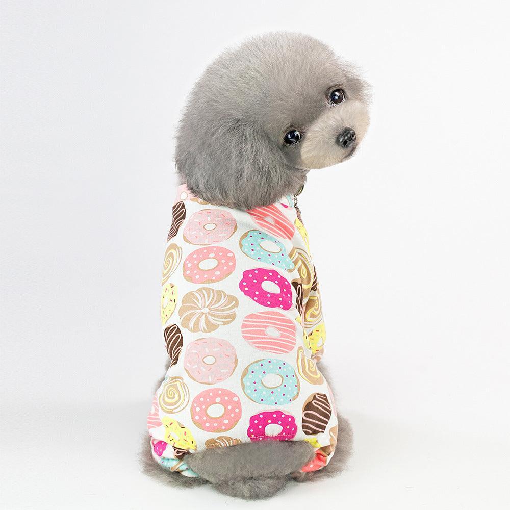 Casual Cartoon Fruit Pattern Dog Pajamas