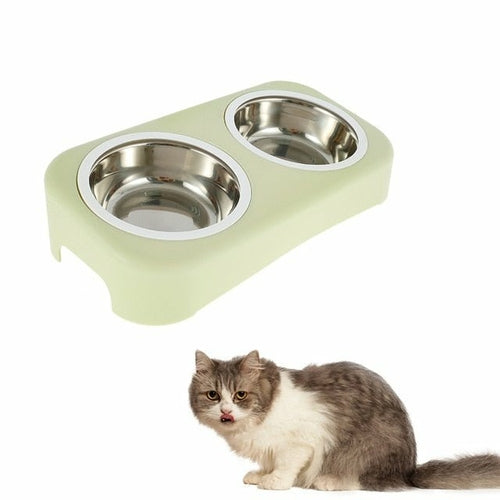 Pet Feeding Double Bowl Anti-skid Water Bowl