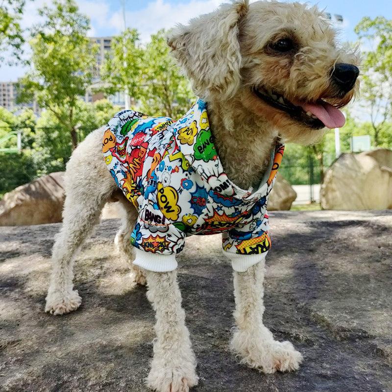 Graffiti Print Pet Hoodie
