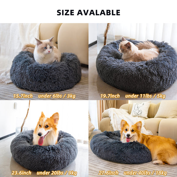 Washable Anti Anxiety Fluffy Dog Bed