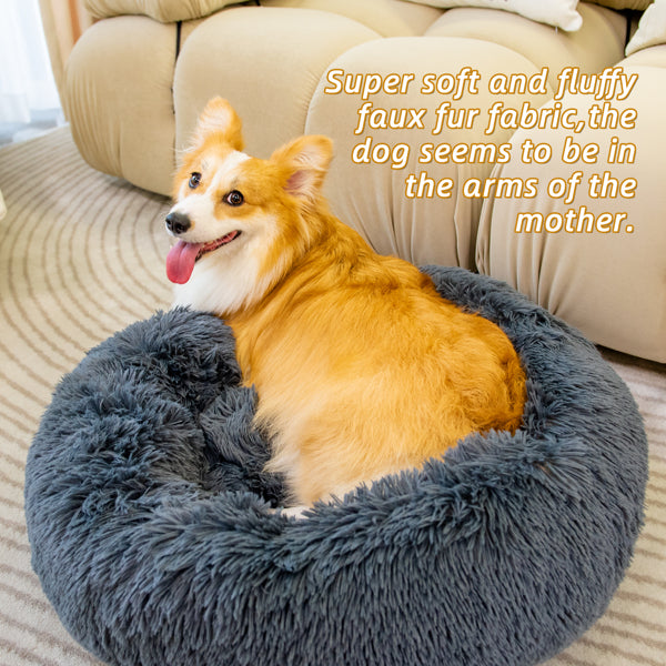 Washable Anti Anxiety Fluffy Dog Bed