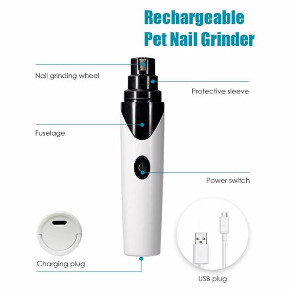 Dog Nail Grinders Rechargeable Pet Nail Clippers