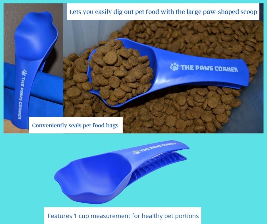 2in1 Paw-shaped Durable Food Scoop