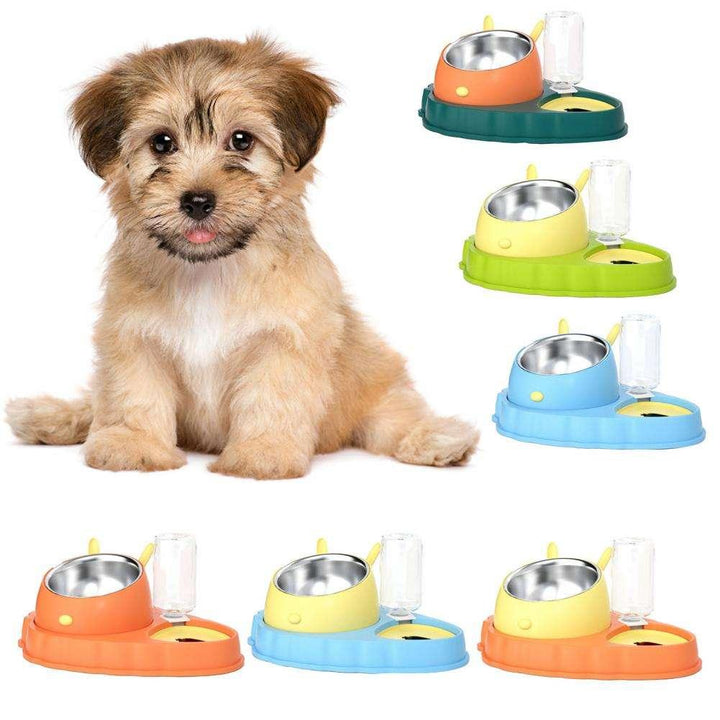 Double Bowl Pet Feeding Tool Tilt