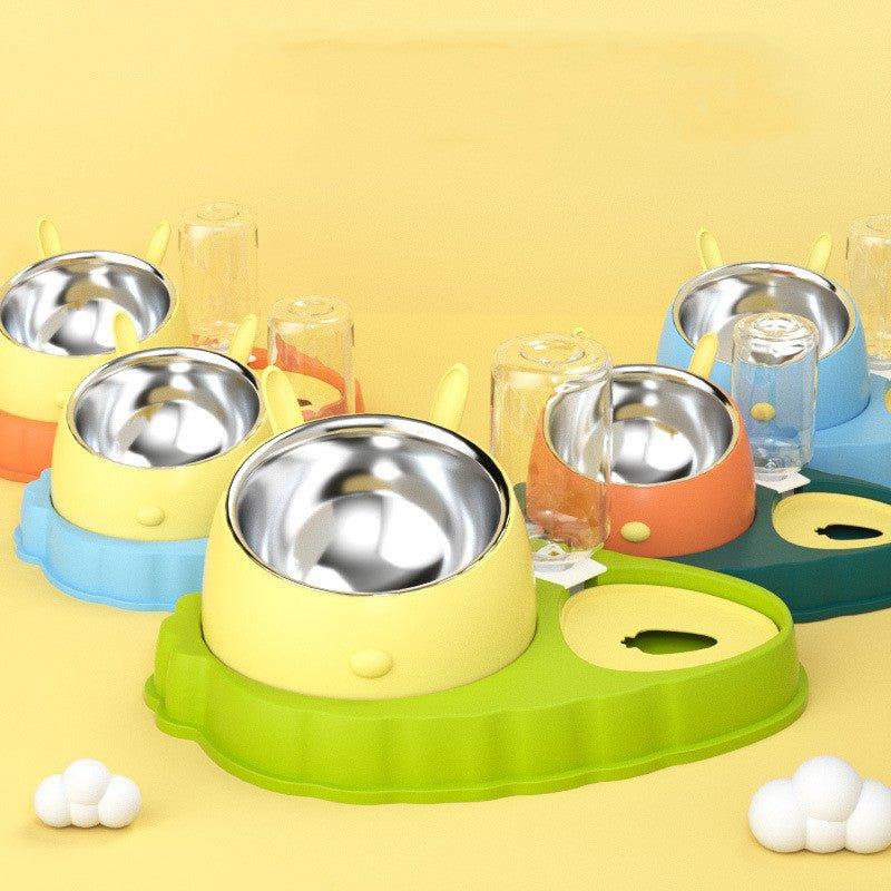Double Bowl Pet Feeding Tool Tilt