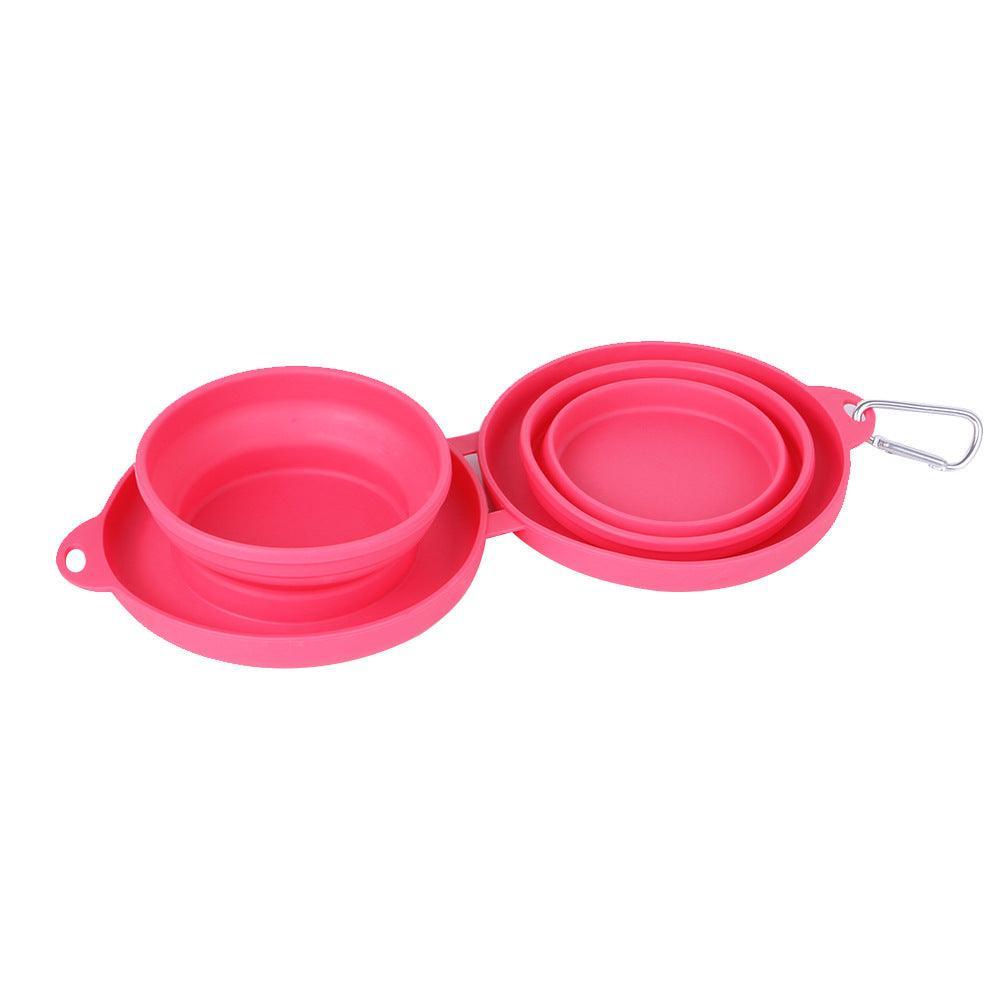 Double Collapsible Pet Feeding Bowl Set