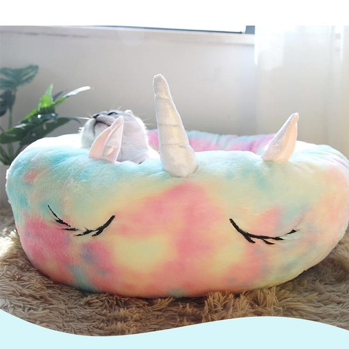 Pet Unicorn Round Cat Non-Slip Durable Bed