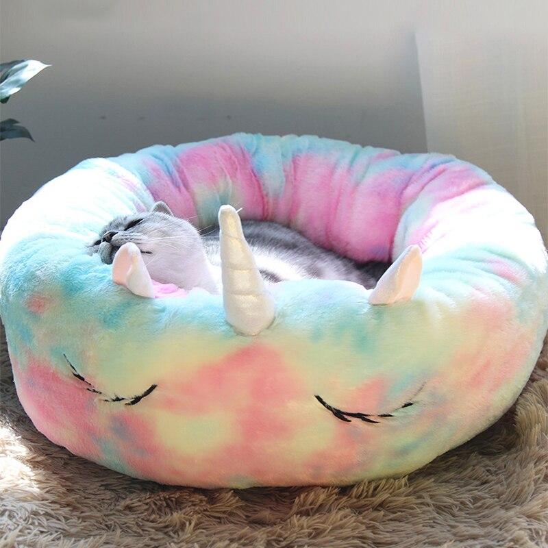 Pet Unicorn Round Cat Non-Slip Durable Bed