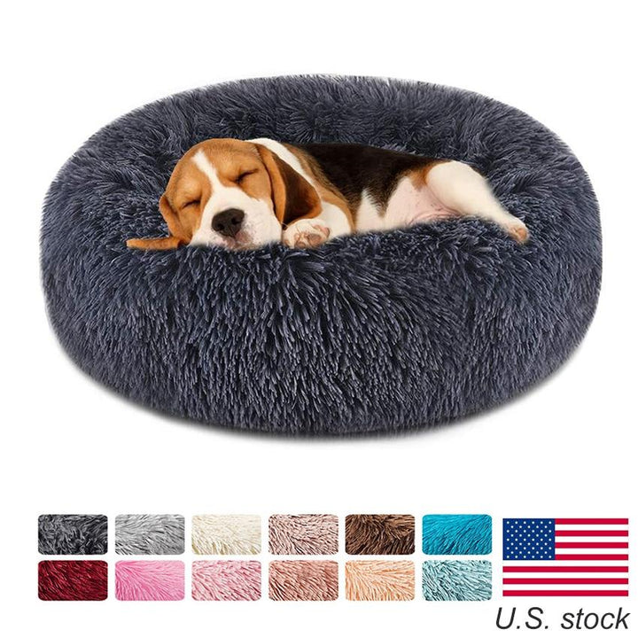 Soft Pet Dog Round Winter Bed