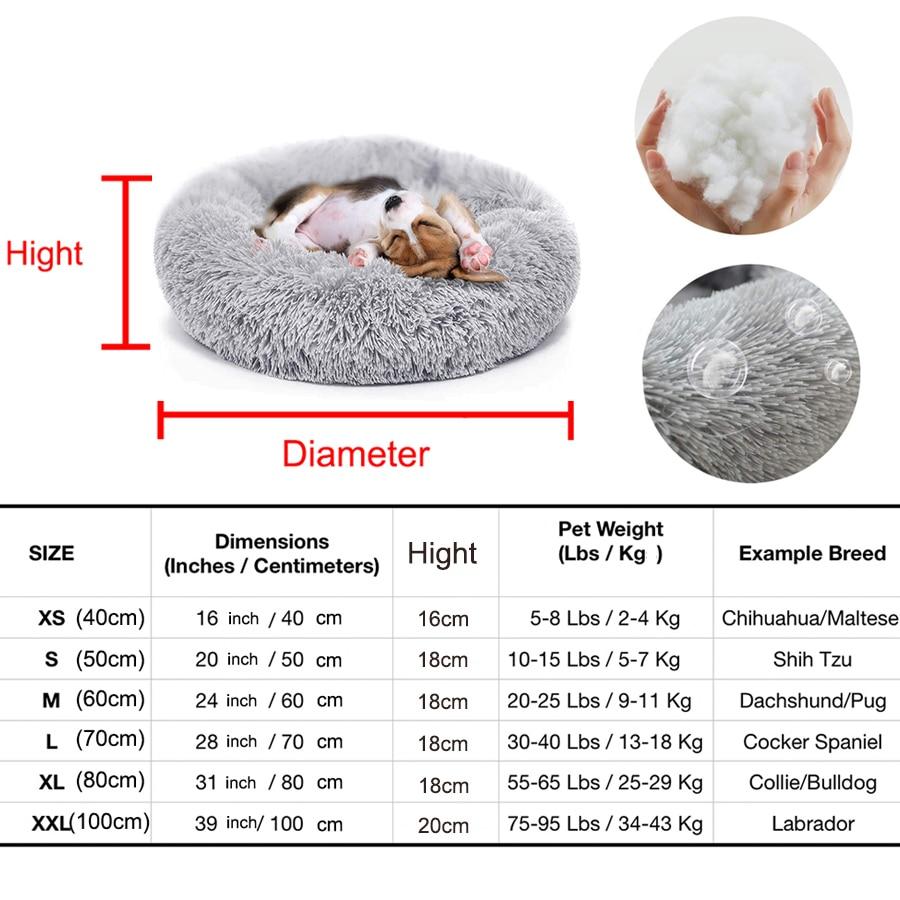 Soft Pet Dog Round Winter Bed