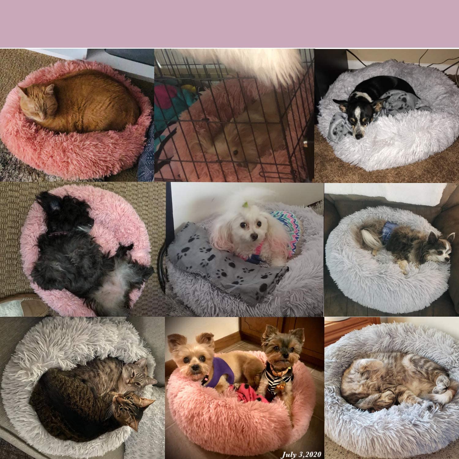 Soft Pet Dog Round Winter Bed