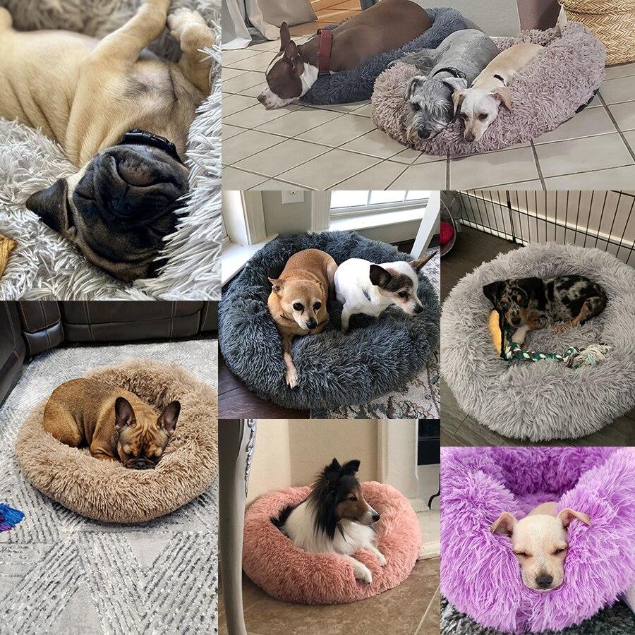 Soft Pet Dog Round Winter Bed
