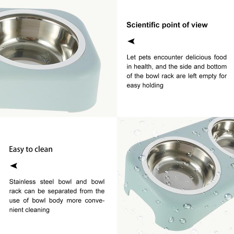 Pet Feeding Double Bowl Anti-skid Water Bowl