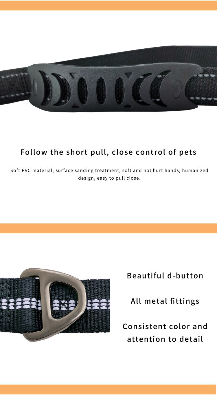 Adjustable Dog Nylon Reflective Leash