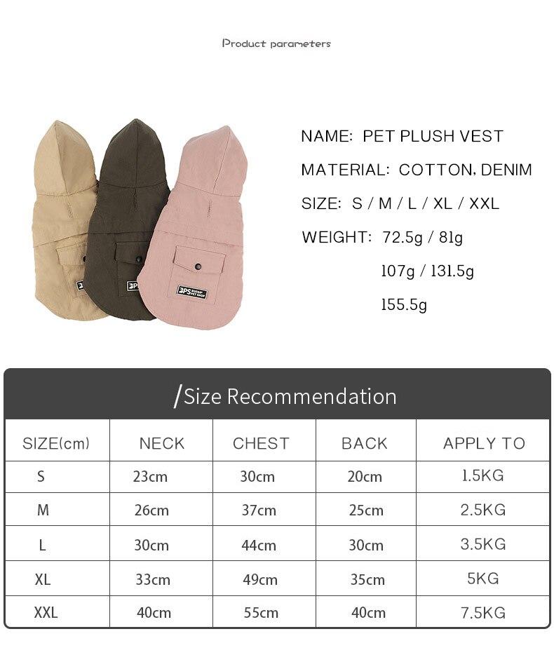 Pet Winter Warm Corgi Bichon Jacket