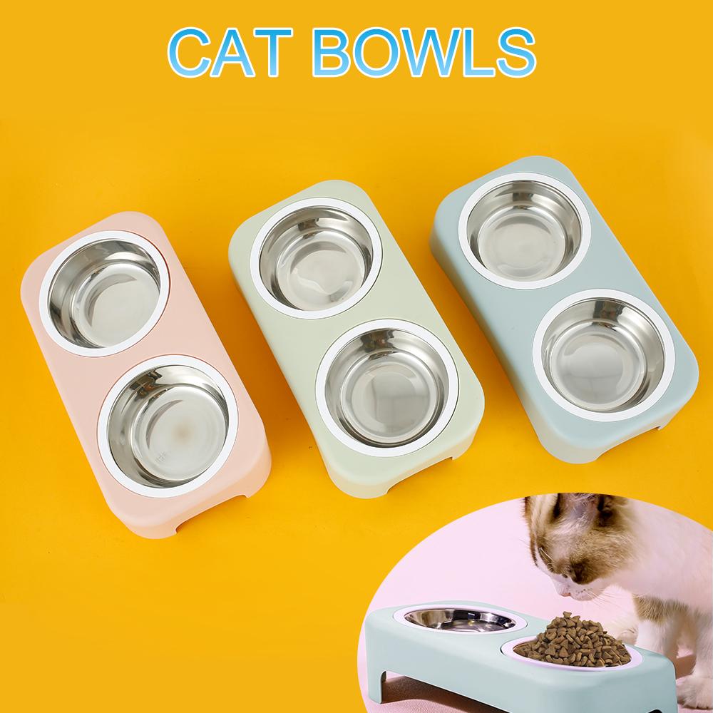 Pet Feeding Double Bowl Anti-skid Water Bowl