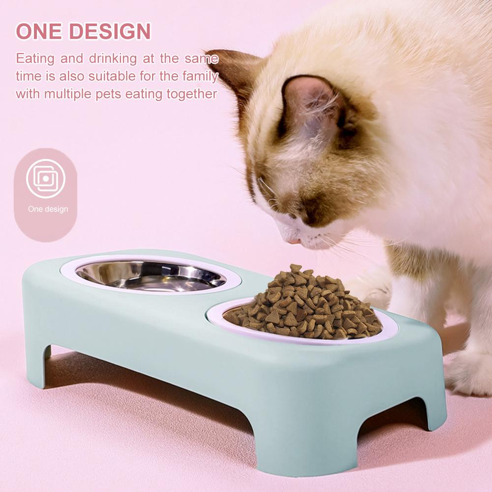 Pet Feeding Double Bowl Anti-skid Water Bowl