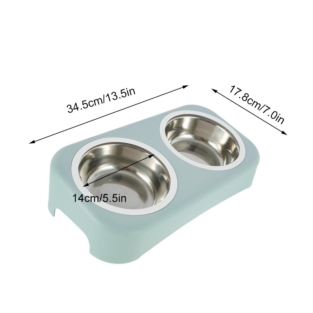 Pet Feeding Double Bowl Anti-skid Water Bowl