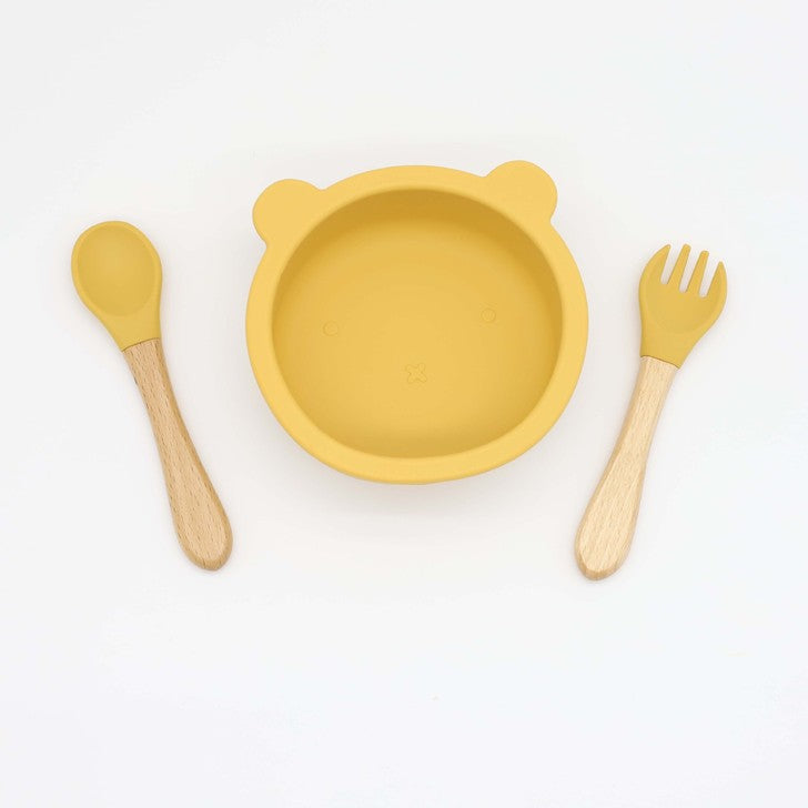 Baby Bear Shape Food Training Silicone Bowl
